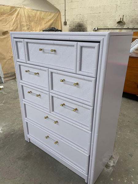 Vintage Lea Furniture Tallboy Chest Available for Custom Lacquer - Hibiscus House