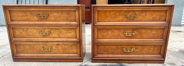 Vintage Pair of Henry Link Mandarin Collection Large Nightstands Available for Custom Lacquer