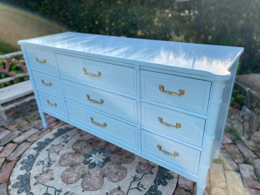 blue lacquer dresser WorldsAway 4 Drawer Accent Chest Color: Navy Lacquer