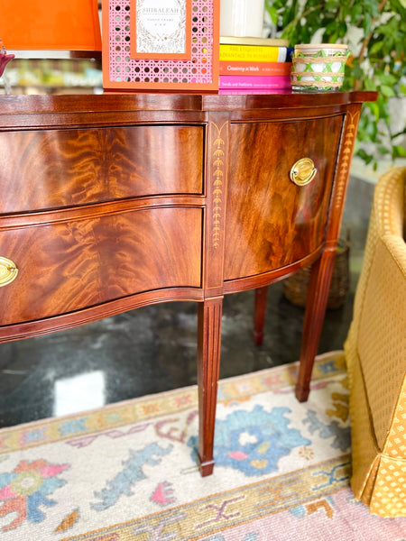 Vintage Thomasville Furniture Flame Mahogany Sideboard Buffet Ready to Ship!