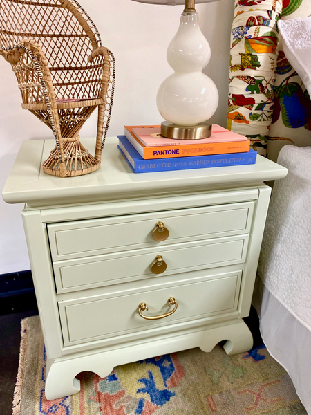 Vintage Bassett Chinoiserie Style Nightstands Ready to Ship