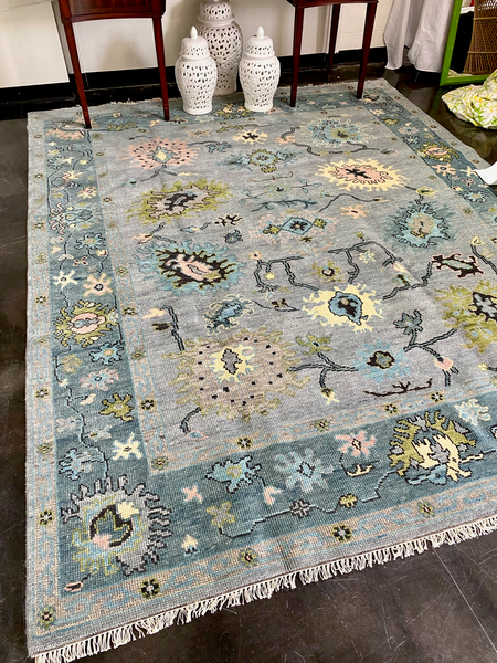 Blue Hue Persian Hand-Knotted 8x10 Wool Rug (Ships Free!)