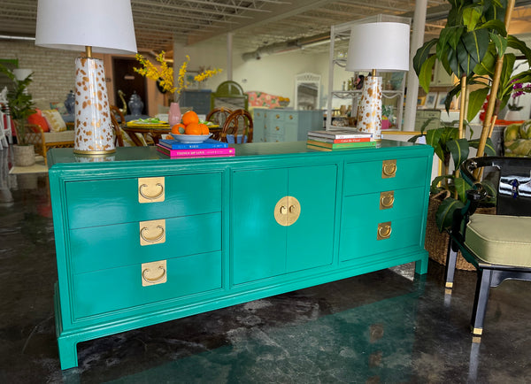 1960's Mount Airy Furniture Co. Credenza Lacquered - Hibiscus House