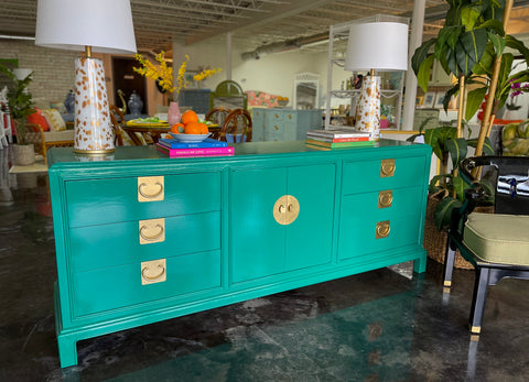 1960's Mount Airy Furniture Co. Credenza Lacquered - Hibiscus House