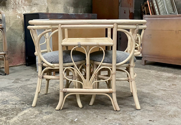 1950s Rattan Honeymoon Table Available for Custom Lacquer! - Hibiscus House
