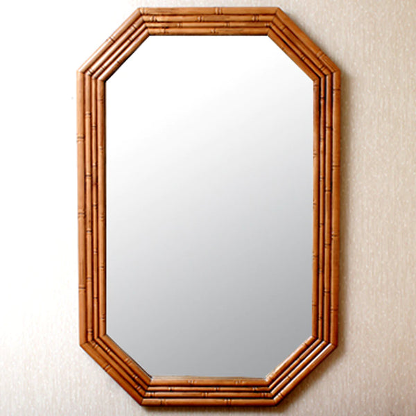 Broyhill Furniture Faux Bamboo Octagon-Shaped Bamboo Mirror Available for Lacquer