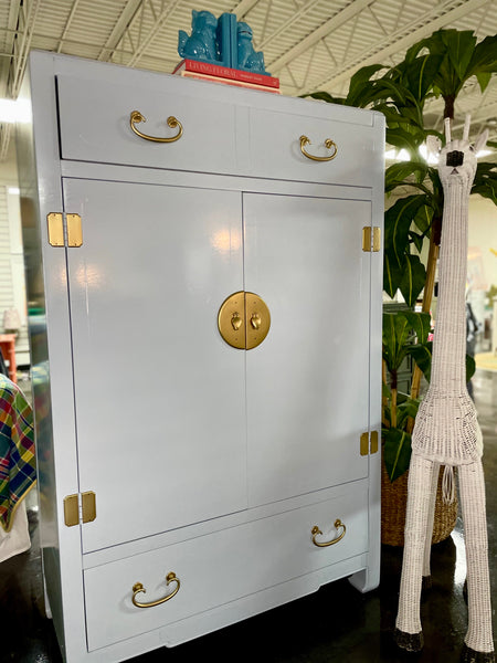 White Furniture Co. Chinoiserie Armoire Available for Custom Lacquer