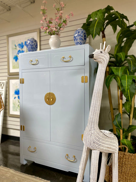 Americans of Martinsville Armoire Lacquered in Blue Heather - Hibiscus House