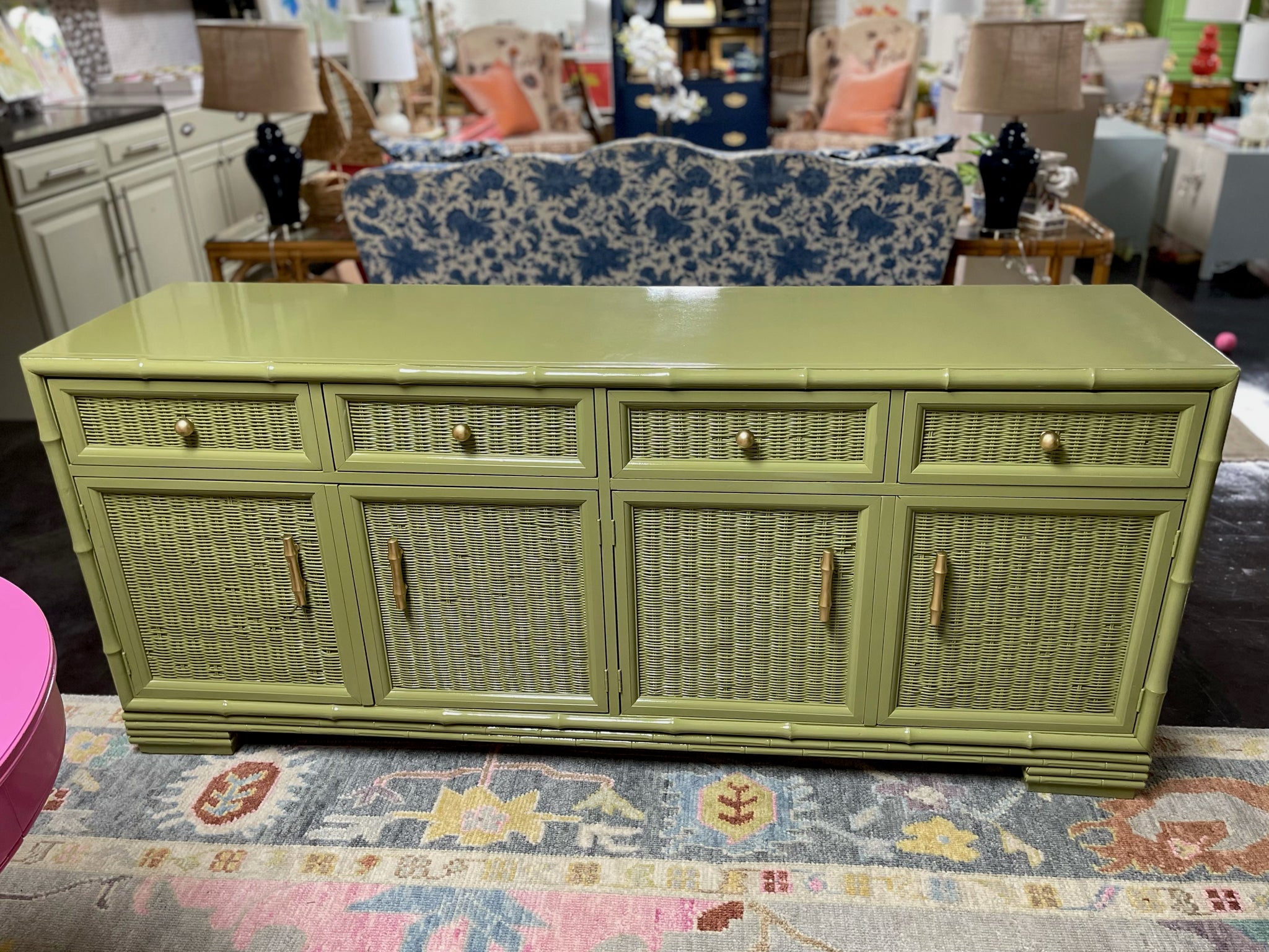 American of Martinsville Buffet Lacquered in Terrapin Green