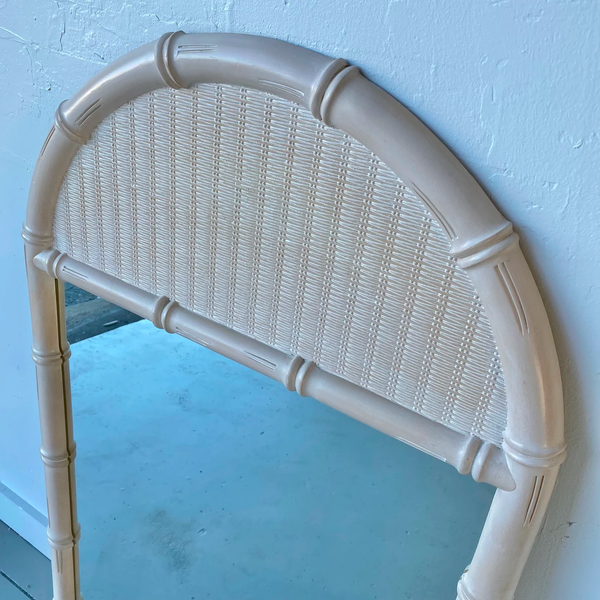 Vintage Broyhill Furniture Faux Bamboo Mirror Pair Available for Custom Lacquer