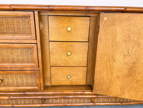 Vintage American of Martinsville Faux Bamboo Credenza/Dresser Available for Custom Lacquer