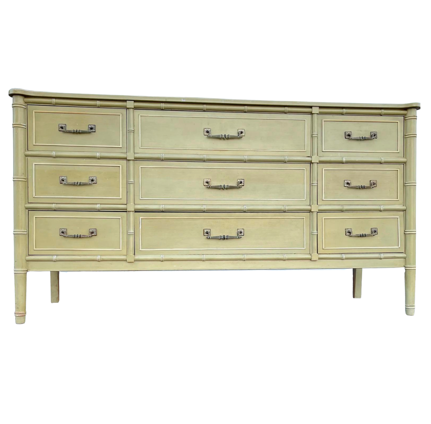 Vintage Henry Link Bali Hai Faux Bamboo Triple Dresser Available for Lacquer!