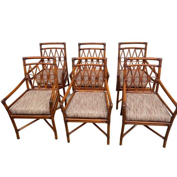 Ficks Reed Faux Bamboo Dining Chairs- Set of Six Ready to Ship!