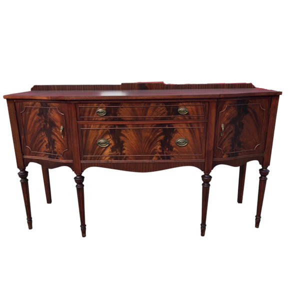 Antique Traditional Style Flame Mahogany Sideboard Buffet Available & Ready to Ship!