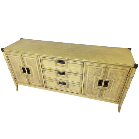 Vintage Stanley Furniture Co Faux Bamboo Credenza Available for Custom Lacquer