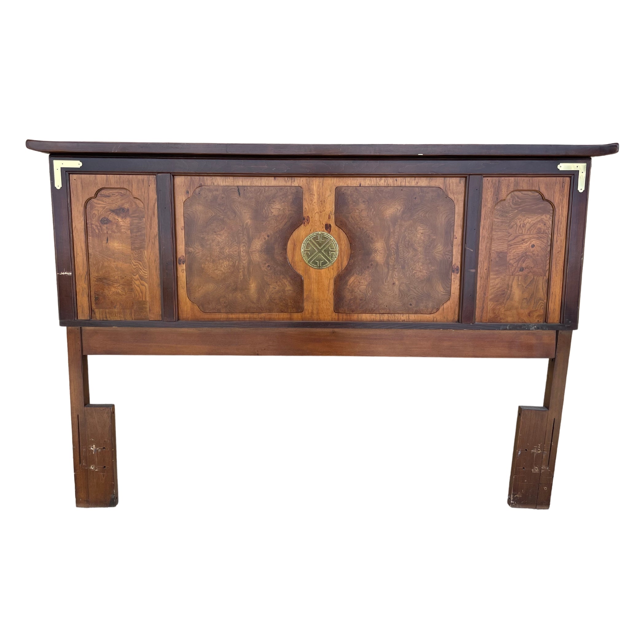 Bassett Pagoda Style Chinoiserie Queen Headboard Available for Lacquer