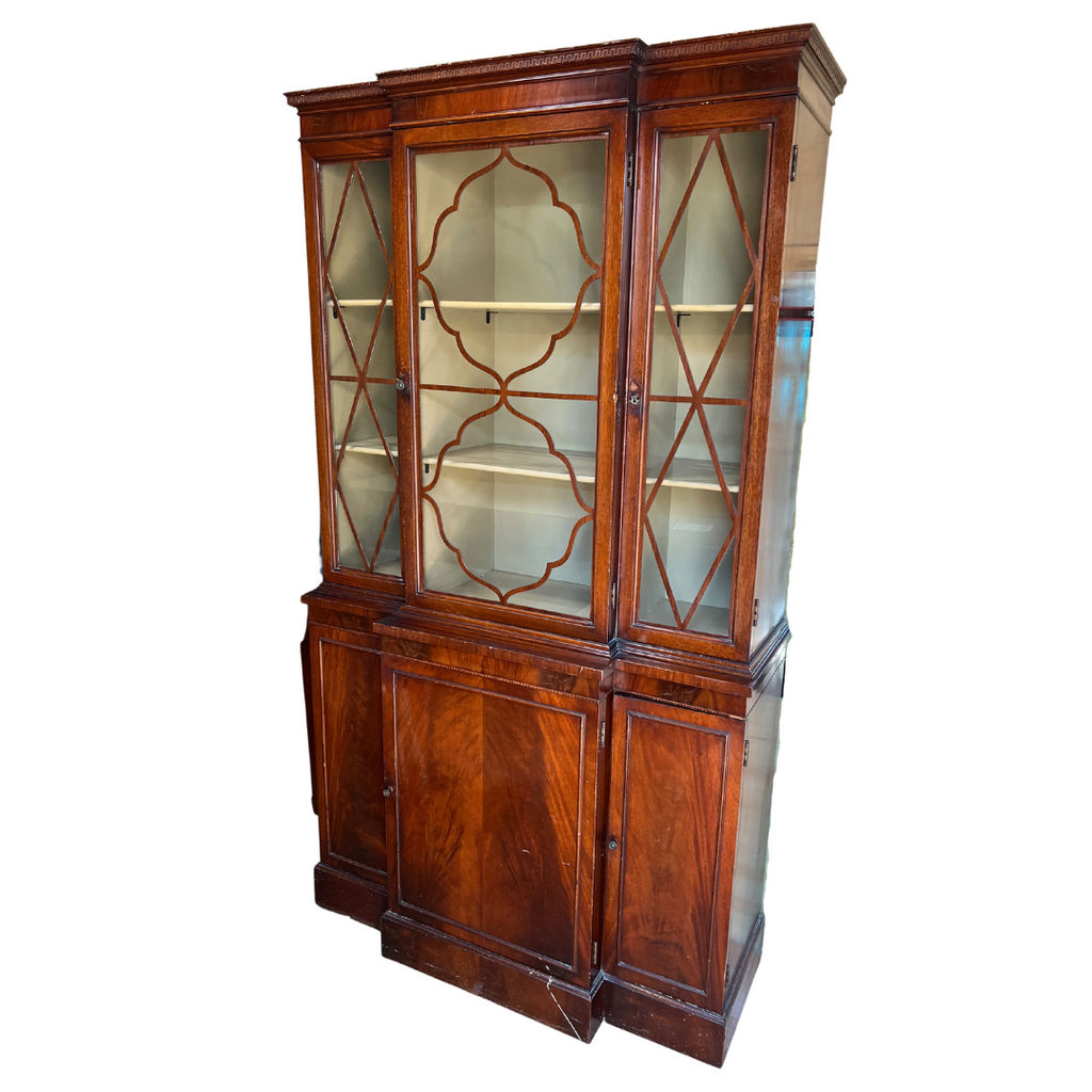 Vintage Breakfront China Cabinet With