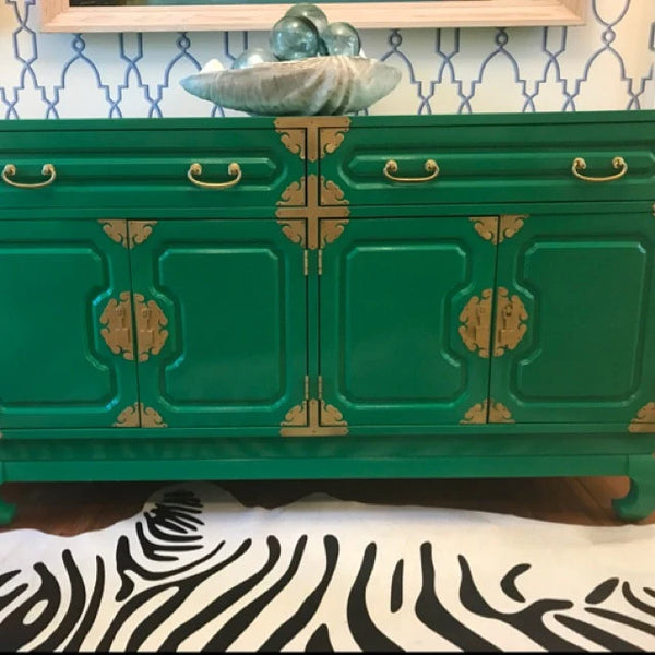 Vintage Bernhardt Chioserie Credenza Buffet Available for Custom Lacquer