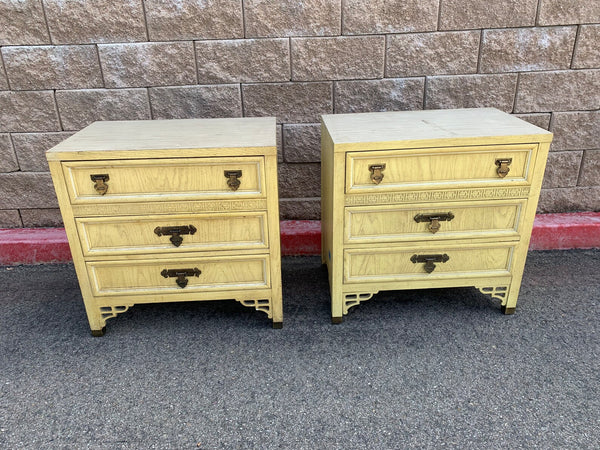 Vintage Dixie Shangri-La Collection Oversized Nightstand/Bachelor Chest Pair Available for Custom Lacquer!