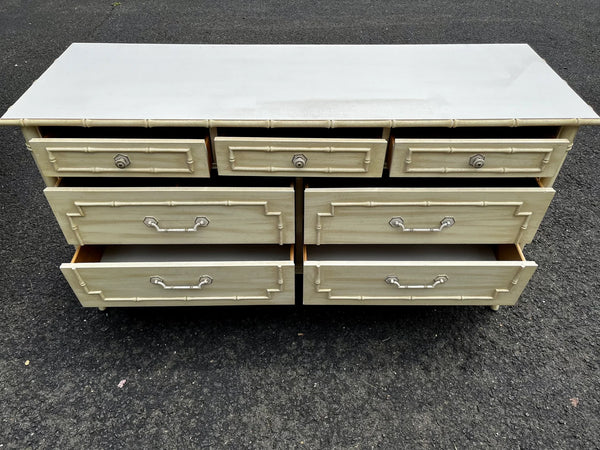 Vintage Thomasville Allegro Faux Bamboo Dresser Available for Custom Lacquer!