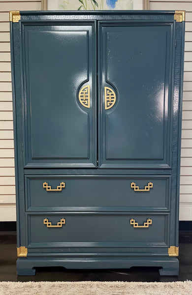 Vintage Bassett Chinoiserie Bar Lacquered and Ready to Ship! - Hibiscus House