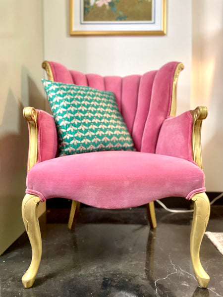 Art Deco Seashell Pink Scalloped Chair - Hibiscus House