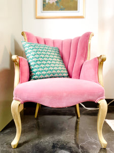 Art Deco Seashell Pink Scalloped Chair - Hibiscus House