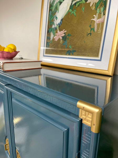 Vintage Bassett Chinoiserie Bar Lacquered and Ready to Ship! - Hibiscus House