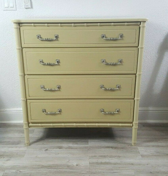 Vintage Classic Faux Bamboo Bachelors Chest of Drawers Available for Custom Lacquer!
