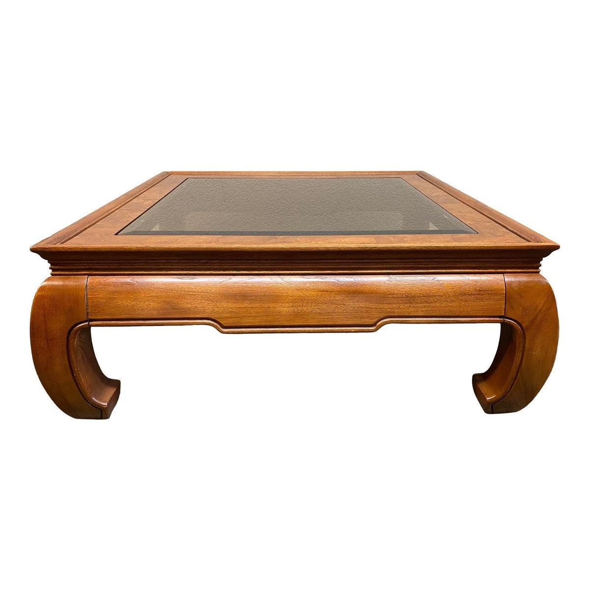 Vintage Thomasville Mystique Ming Glass Top Coffee Table Available for Lacquer Hibiscus House