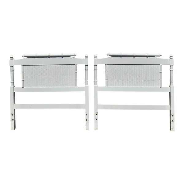 Pair of Classic Faux Bamboo Twin Headboards Available for Lacquer