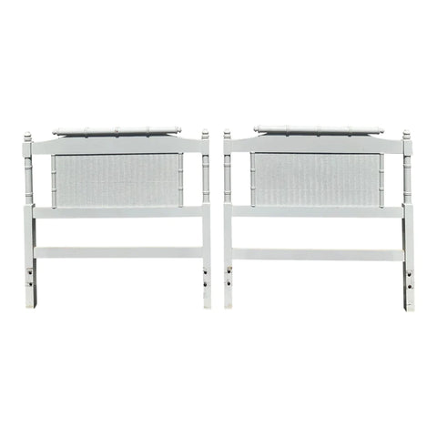 Vintage Classic Faux Bamboo Twin Headboard Pair Available for Custom Lacquer!