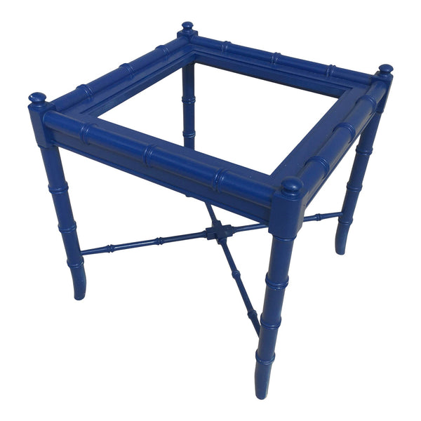 Vintage Thomasville Allegro Bamboo Side Table Pair with Fretwork Available for Custom Lacquer!