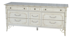 Thomasville Allegro Faux Bamboo Triple Dresser Available for Custom Lacquer