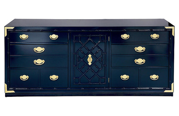 Thomasville Huntley Faux Bamboo Chippendale Dresser Available for Lacquer! - Hibiscus House